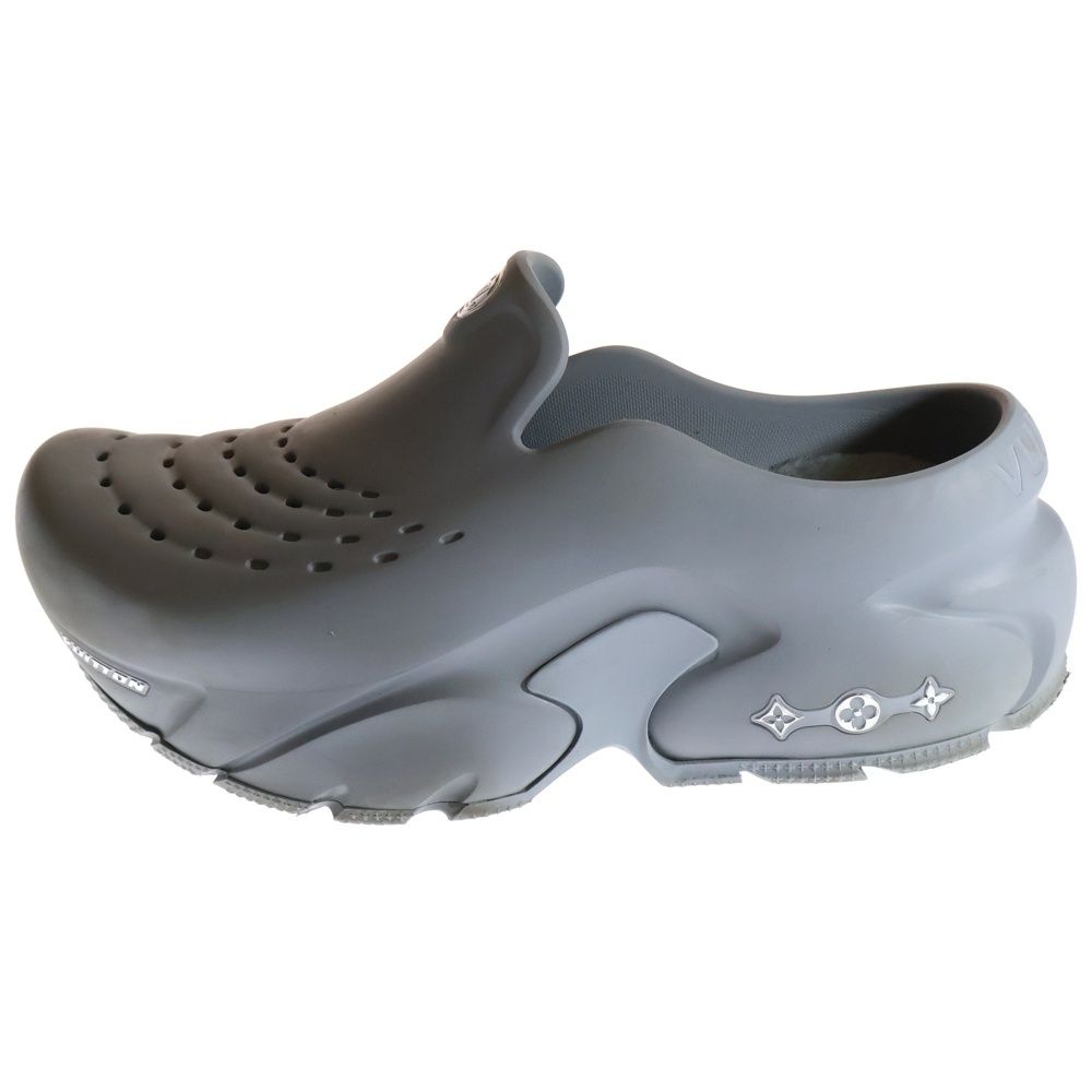 LOUIS VUITTON ルイヴィトン LV Ski Shark Clog スキーライン シャーク クロッグ ロゴプレート サンダル プラットフォーム 厚底 ローカットシューズ グレー 1ACEXL