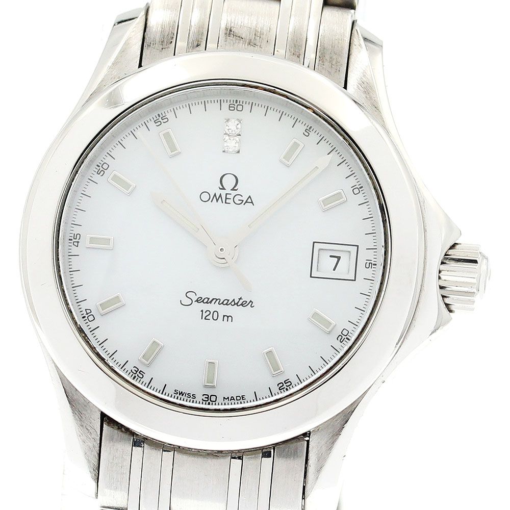 オメガ OMEGA 2581.64 シーマスター120M 2Pダイヤ クォーツ