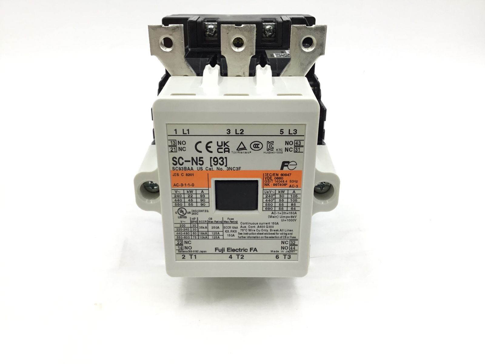 富士電機 標準形電磁接触器ケースカバーなし SC-N5 AC200V ITK9VVT8B0PA エコツール半田店 M02