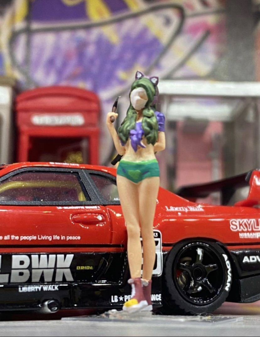 1:64 少女 銀行強盗風 精密塗装 アニメ フィギュア トミカサイズ