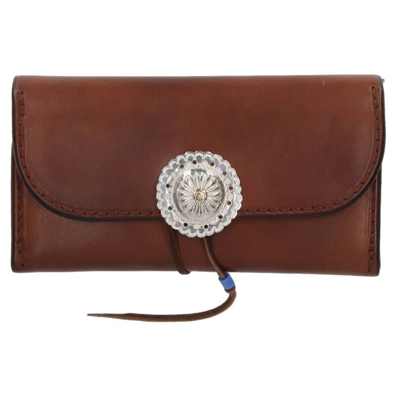 ゴローズ 現行 GB-14/金メタル付きフラワーコンチョ付き三つ折り長