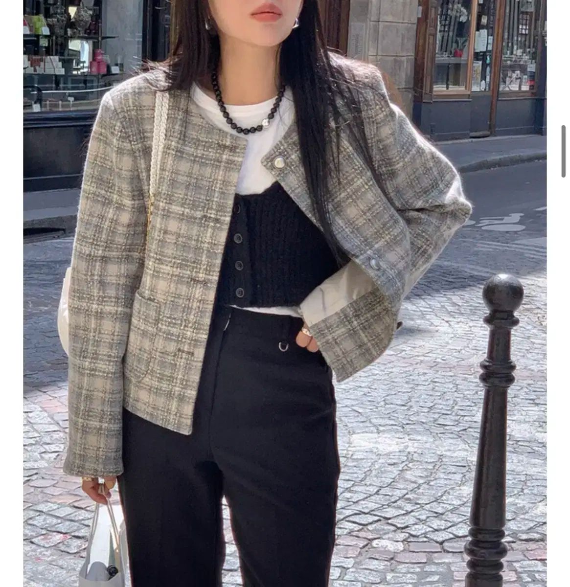 UNDER-VI アブラハム ツイード ジャケット (グレー)