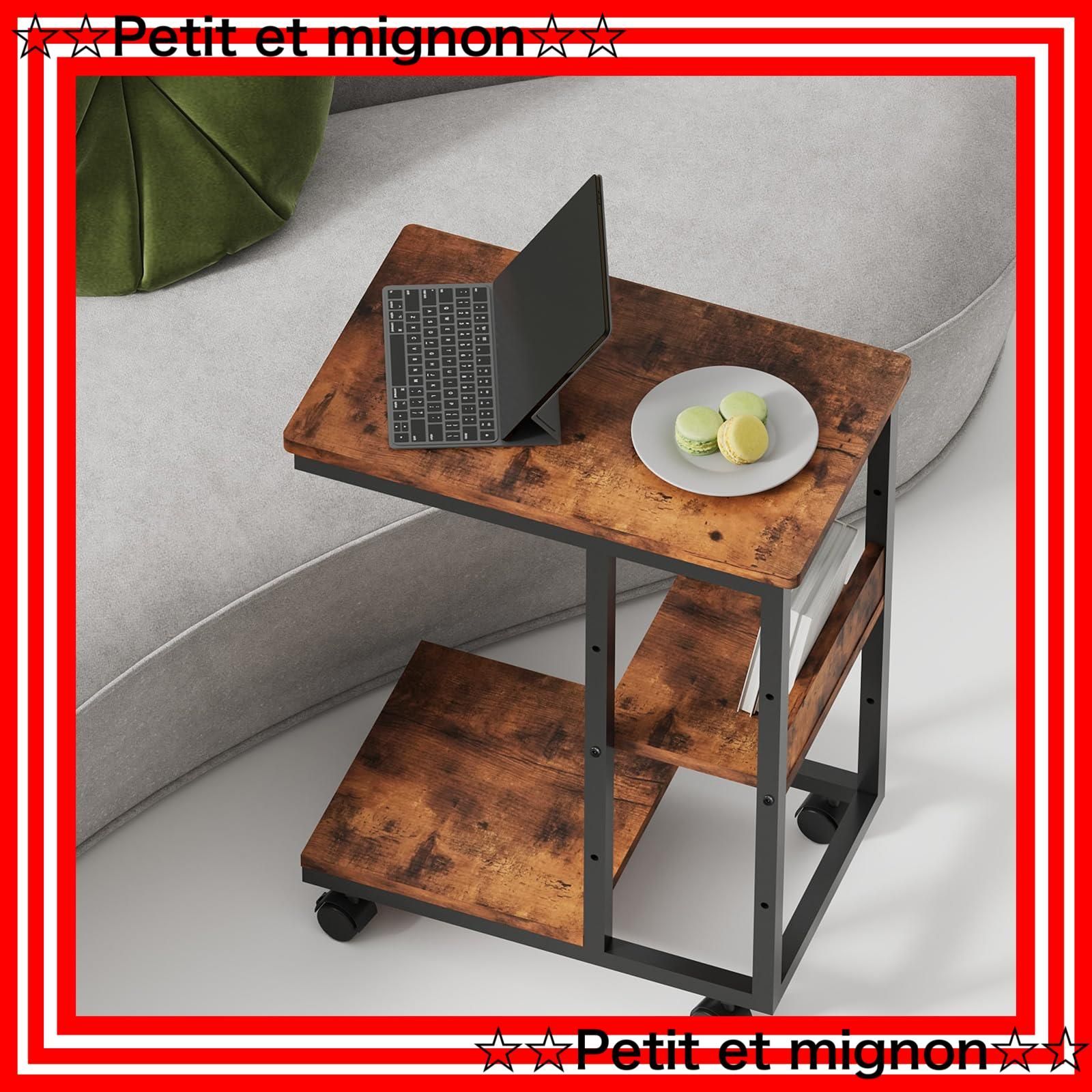 人気商品】YeTom サイドテーブル キャスター付き コの字型ベッド