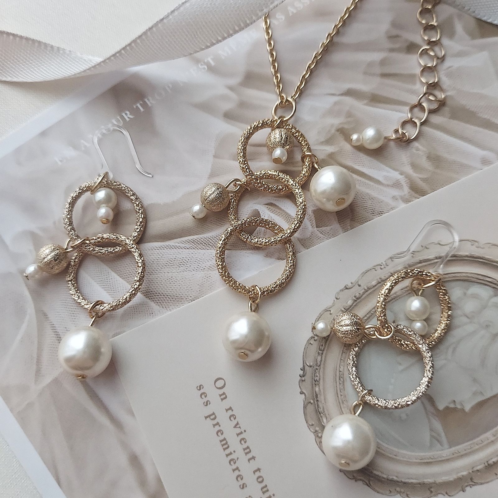 新品未使用品‼︎ 本真珠ネックレス・ピアスセット - ファッション