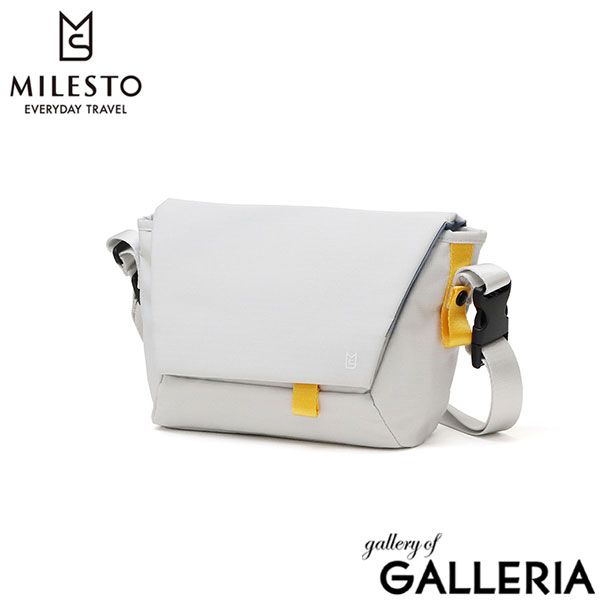 ミレスト ショルダーバッグ メンズ レディース 斜め掛けバッグ MILESTO ショルダーバッグ Hutte メッセンジャーバッグ S MLS940 ライトグレー