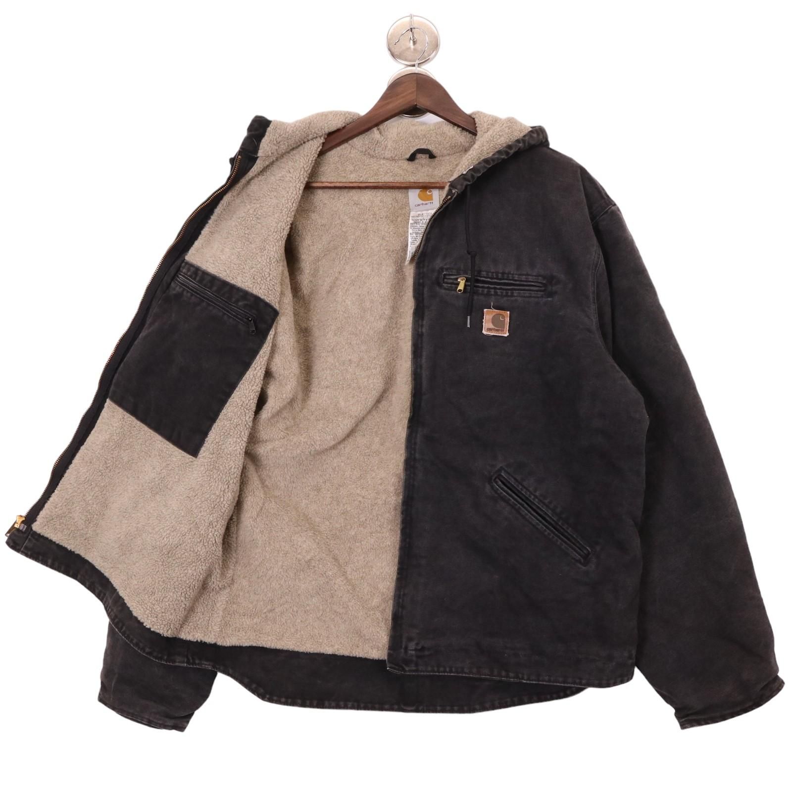 Carhartt カーハート アクティブジャケット 2002 Y06CHT L USA製 90s Carhartt Blanket Lined Black Denim Active Jacket