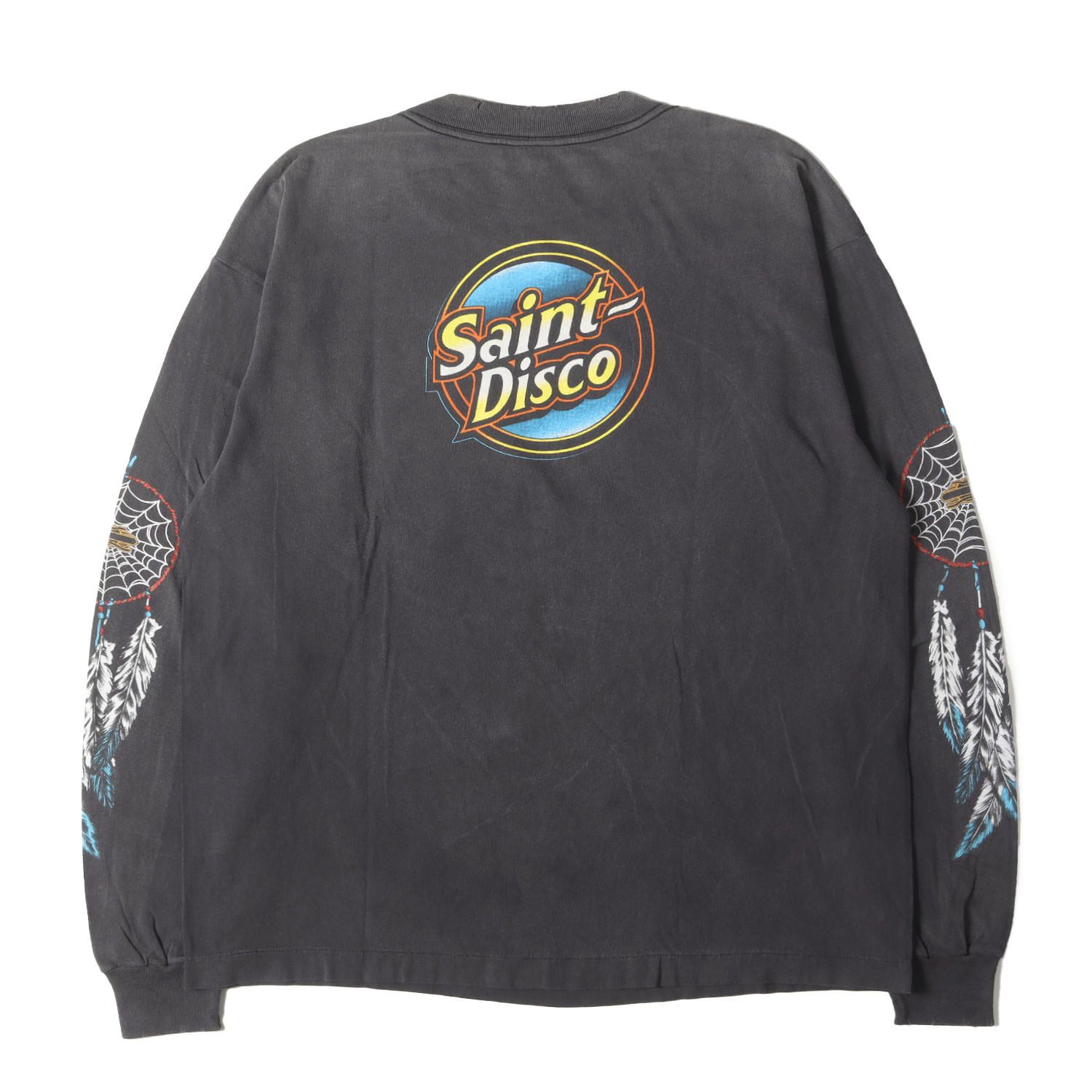 新品】SAINT MICHAEL セントマイケル Tシャツ ブラック 黒 サイズ:L