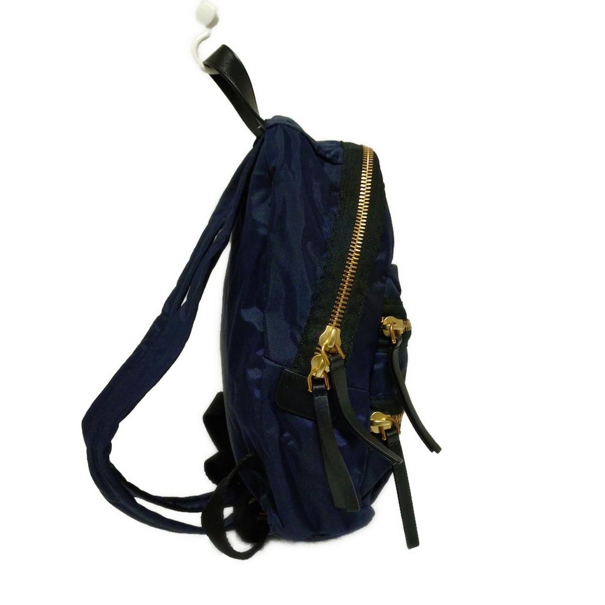 MARC JACOBS マークジェイコブス リュックサック バイカーバックパック M0012702 ネイビー×黒 レザー