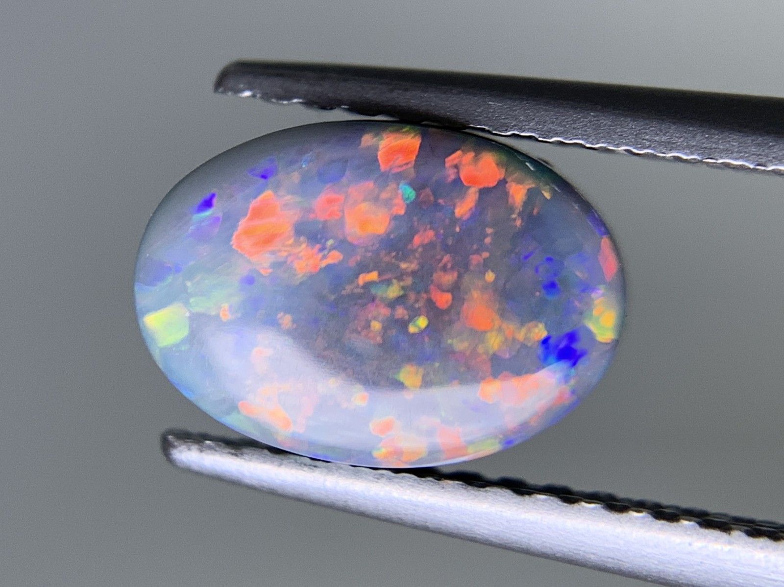 ■ 遊色効果抜群　ブラックオパール1.51ct　中央宝石ソーティング付　ダイヤ1.24ct　11.5号サイズ お客様の声 1&frasl;3 最新分