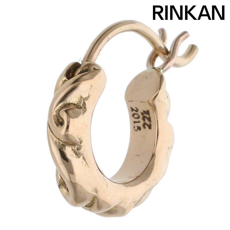 クロムハーツ 22K TNY HOOP SCRL|22Kタイニースクロールフープ ゴールドピアス メンズ