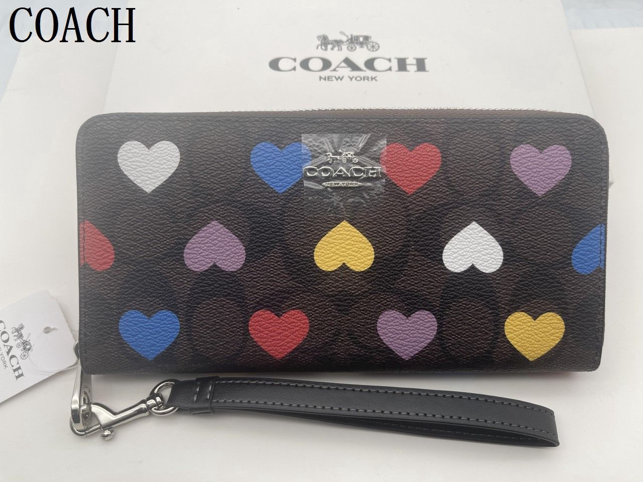 コーチ COACH 長財布 財布 シグネチャー アコーディオンラウンドジップウォレット新品 未使用 贈り物CP411 341  xj0001