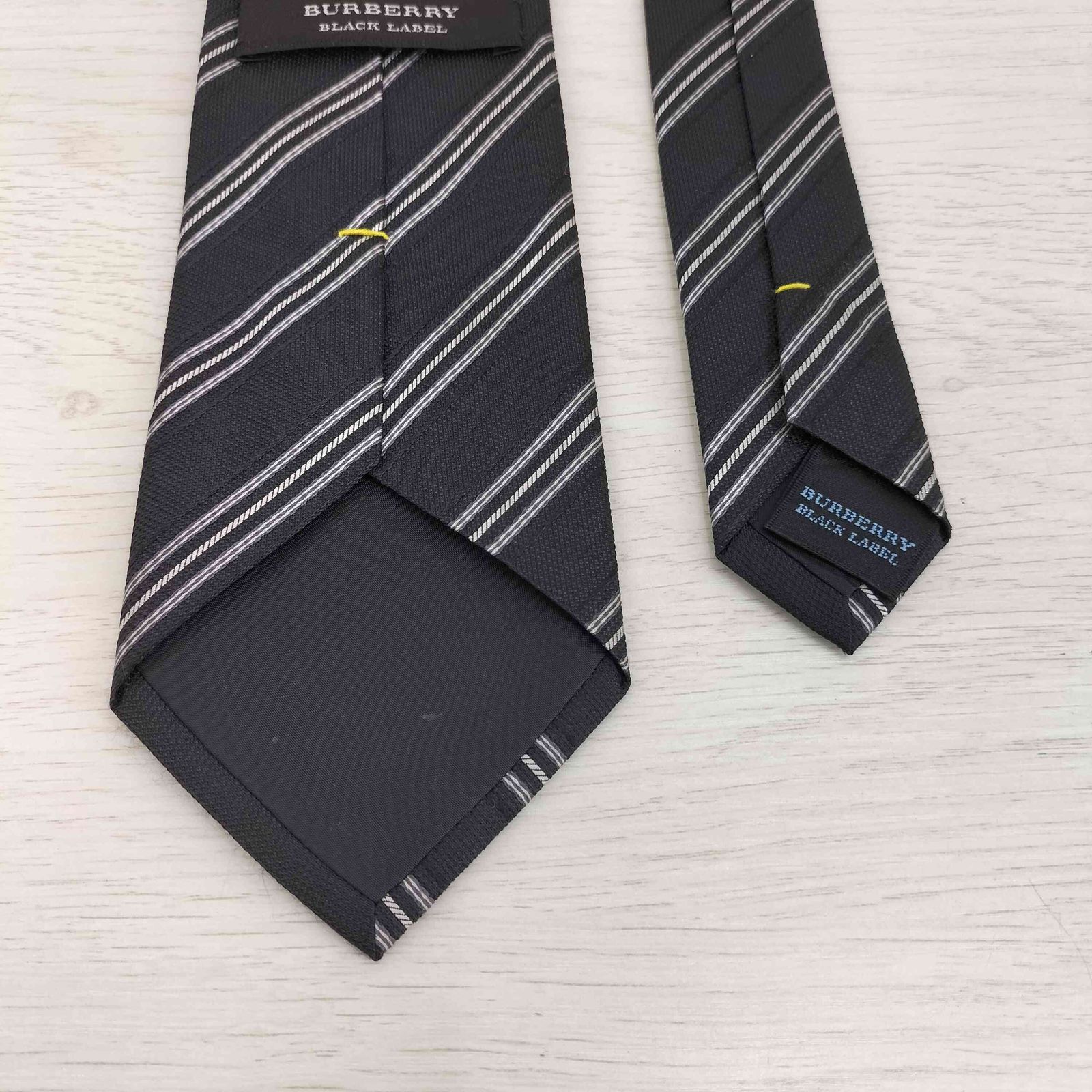 ◆未使用！ バーバリー ブラックレーベル シルクネクタイ レジメンタル ロゴ BURBERRY BLACK LABEL - 【BURBERRYBLACKLABEL】レジメンタル