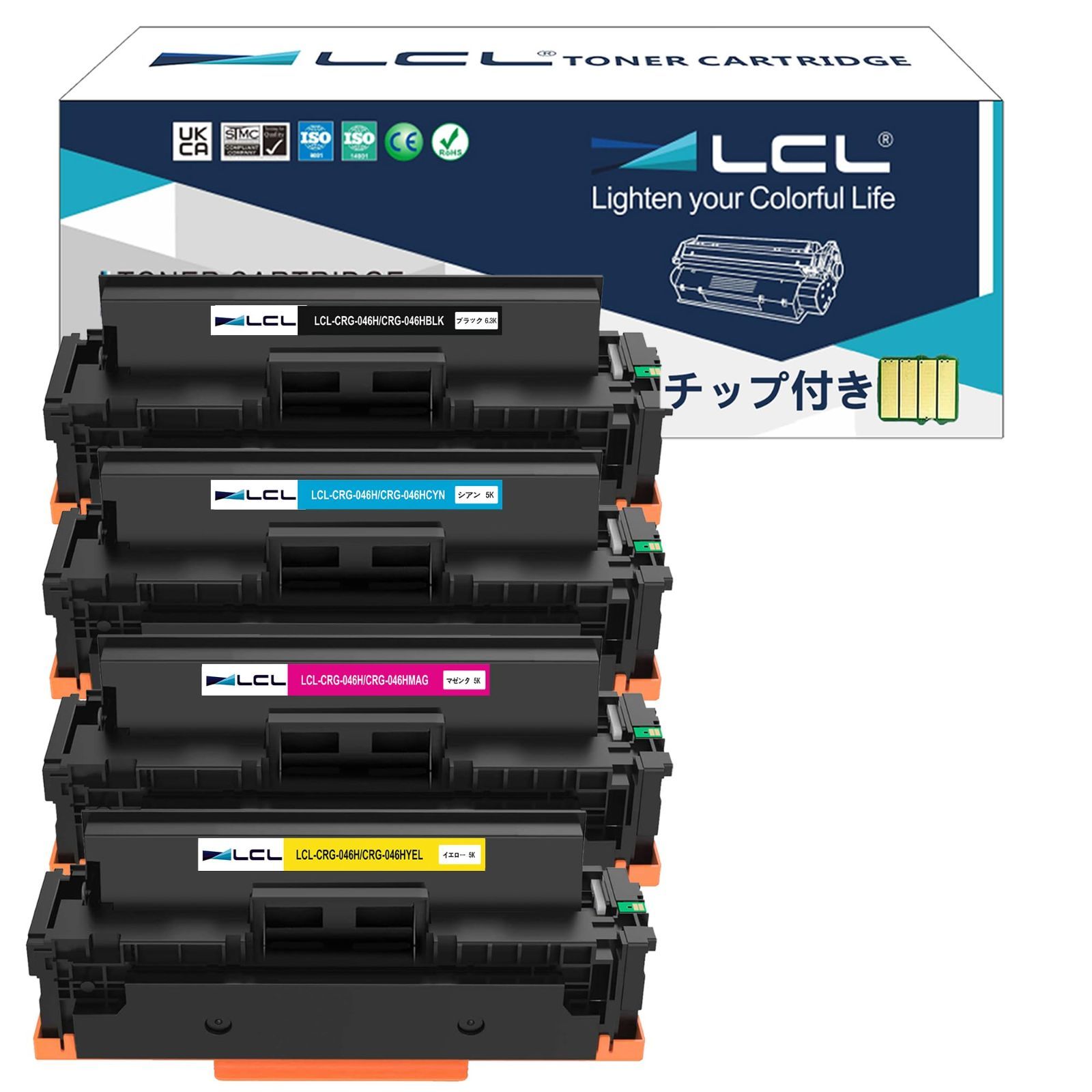 Amazon.co.jp: 【純正品】CANON トナーカートリッジ046 4色5本