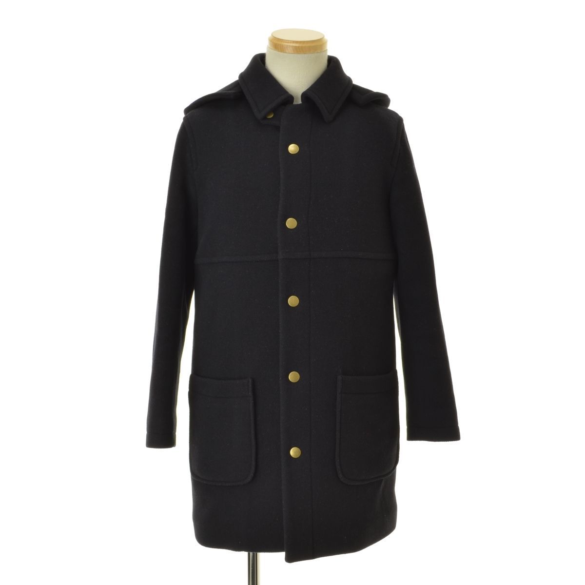 APC】フード付中綿メルトンウールコート - メルカリ