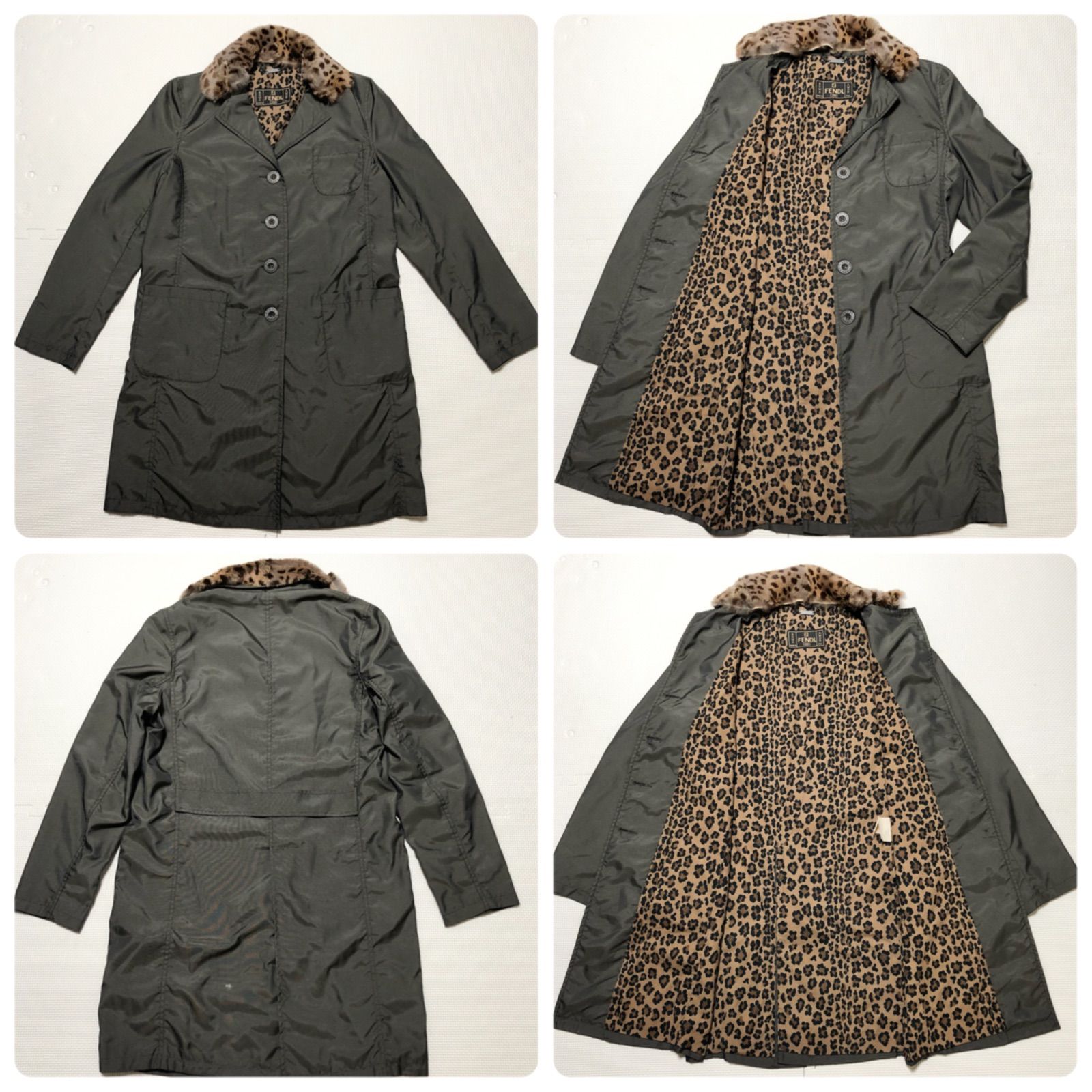 □美品□希少□FENDI フェンディ リアルファー付きシングルチェスター 