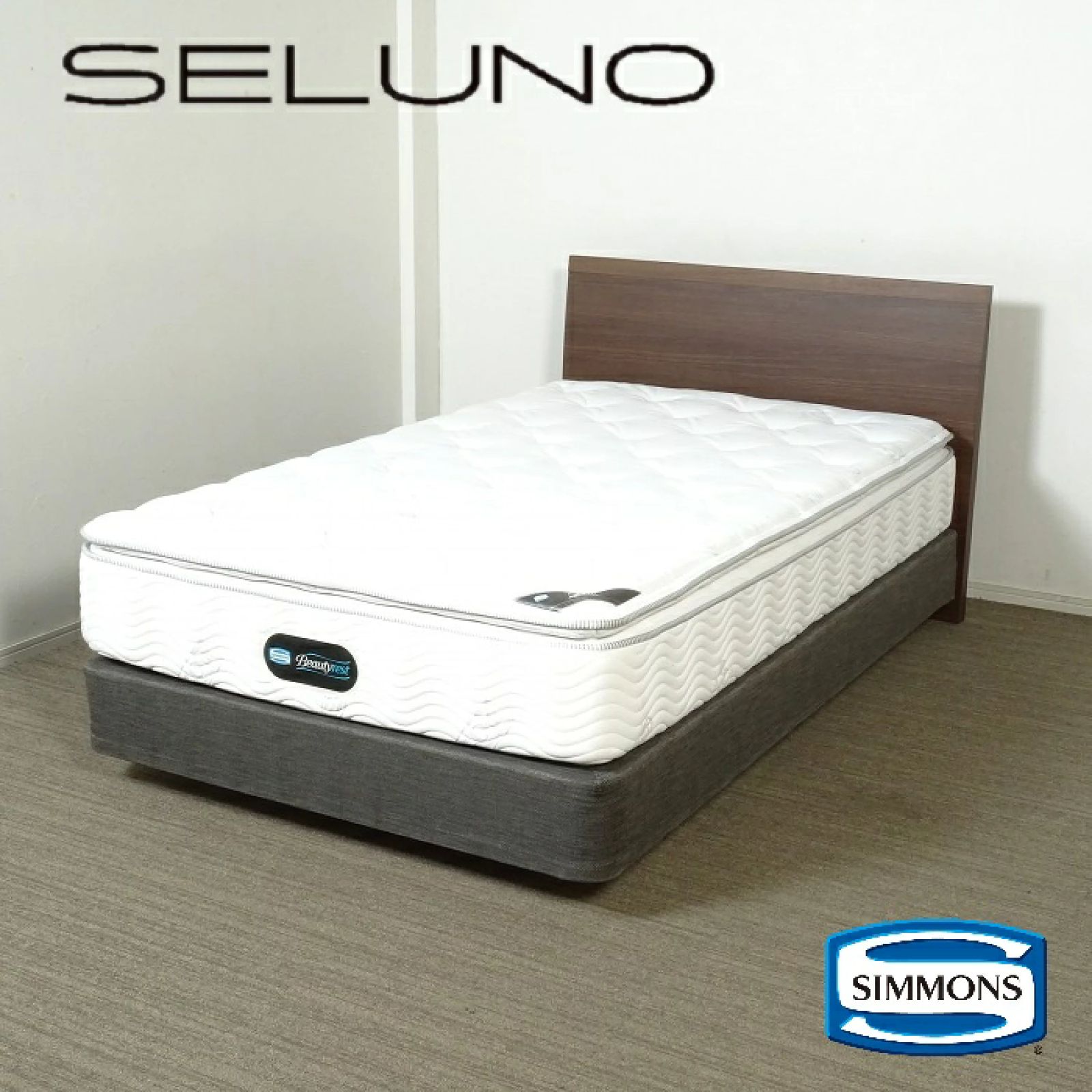 ◾︎SELUNO◾︎ 展示超 SIMMONS シモンズ 50周年記念 グランサリー30 | ビューティレスト 6.5 ノンフリップ ピロートップ | セミダブルベッド ダブルクッションタイプ 20万 v715