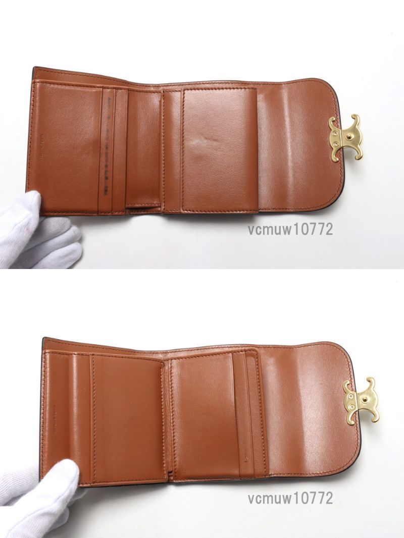 希少美中古□CELINE トリオンフ スモールフラップウォレット