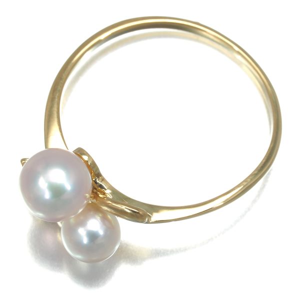 ミキモト リング パール 真珠 4.8-5.7mm ダイヤ ダイヤモンド 12号  