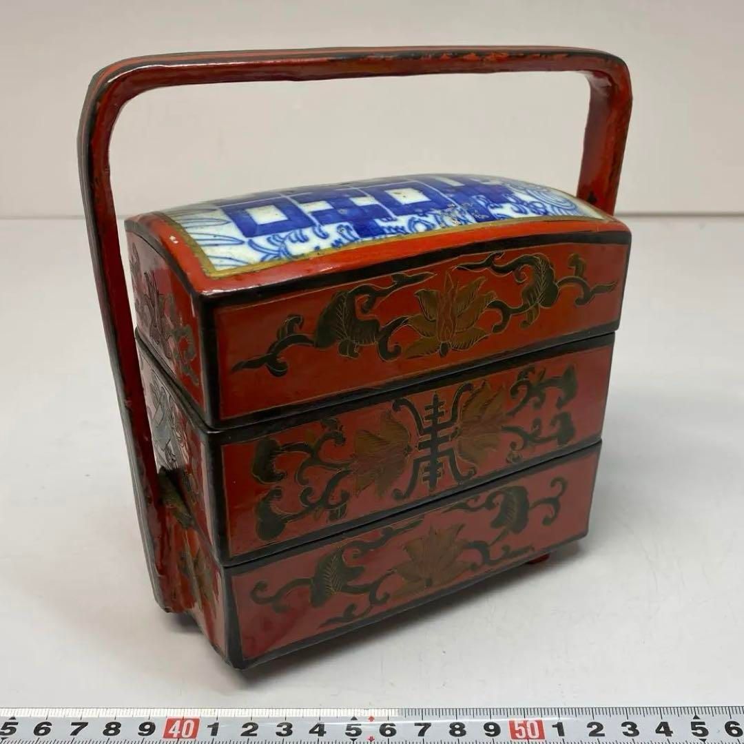 中国清時代 段重 弁当 タサチ 東さ6-0422