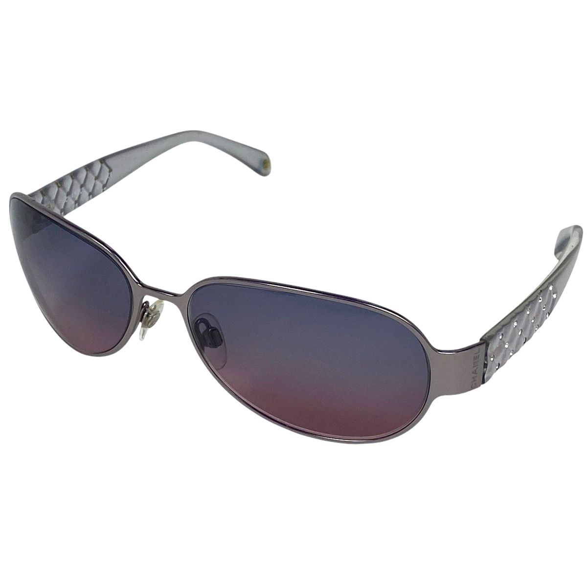 シャネル CHANEL ココマーク サイドラインストーン サングラス グラデーション サングラス プラスチック パープル 4102-B レディース