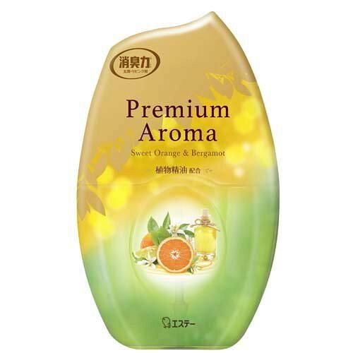 【新品・5営業日で発送】エステー 玄関・リビング用消臭力 Premium Aroma スィートオレンジ＆ベルガモット 400ML【入数:18】