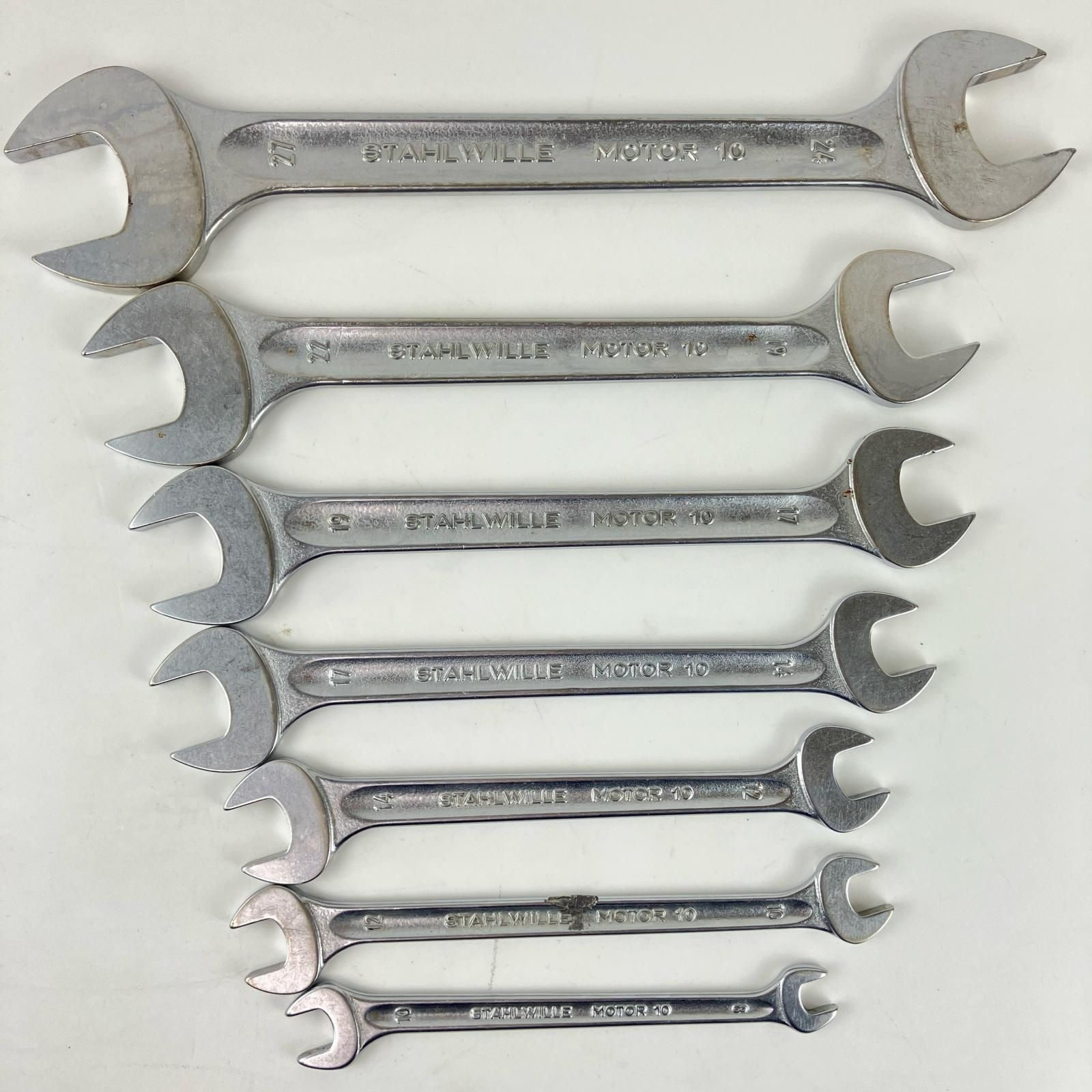 ЗЗSTAHLWILLE スタビレー 両口スパナ 7本セット 8～27mm MOTOR10 ライトグレー
