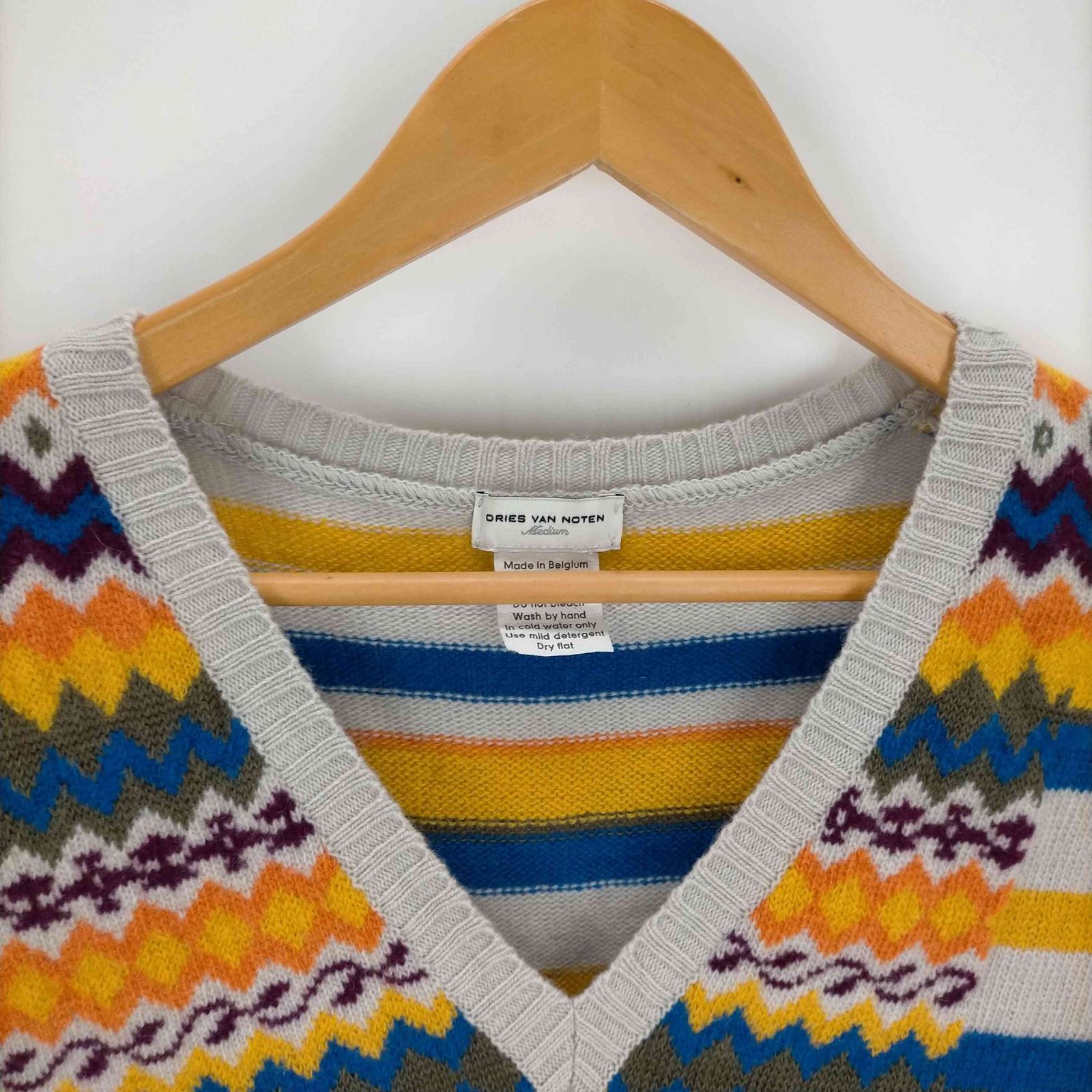 ドリスヴァンノッテン　ライカ期ニットベスト赤Mサイズ DRIES VAN NOTEN(ドリスヴァンノッテン) 18AWニットベスト