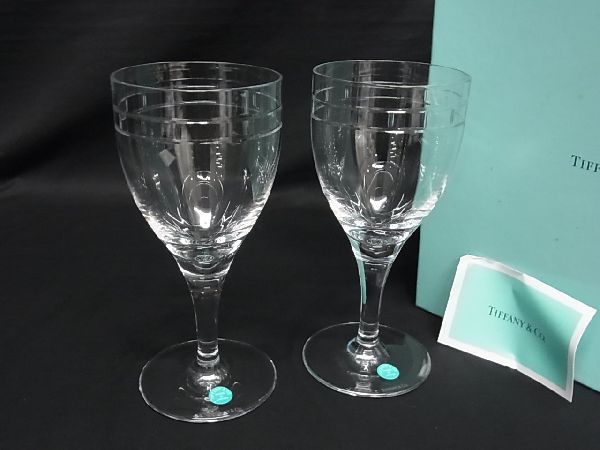 未使用　ティファニー アトラス　シャンパン　ワイングラス　ペアグラスGlasses