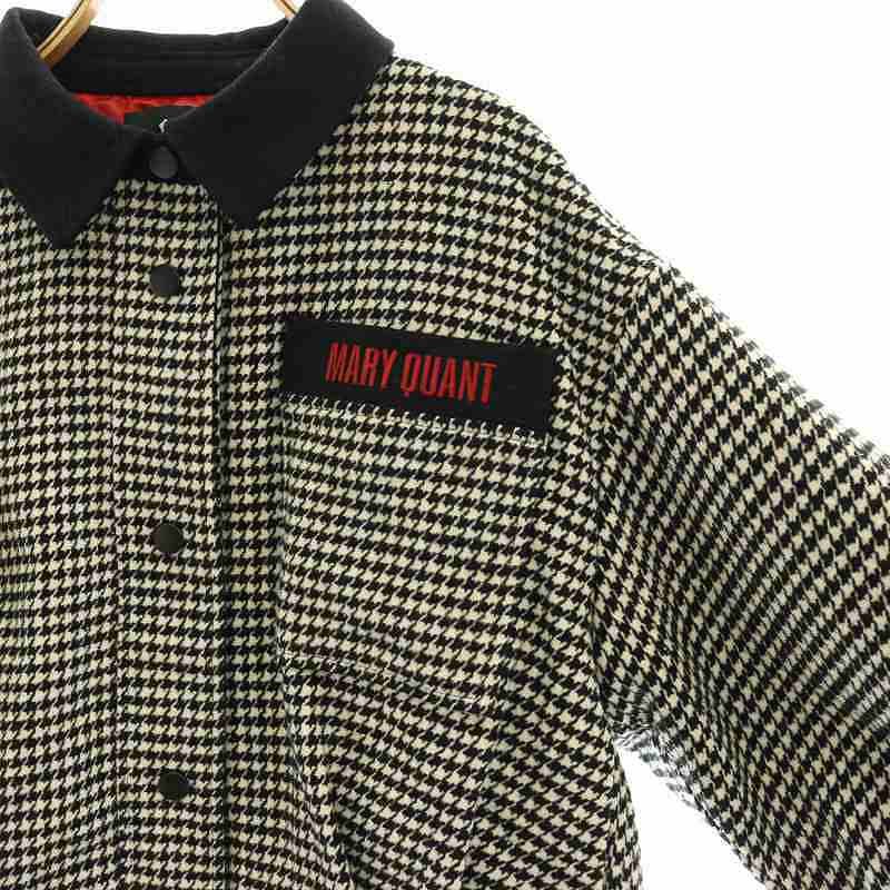 MARY QUANT 千鳥格子 ジャケット ブルゾン マリークワント MARY QUANT ラウンドロゴクロップド ブルゾン フロント