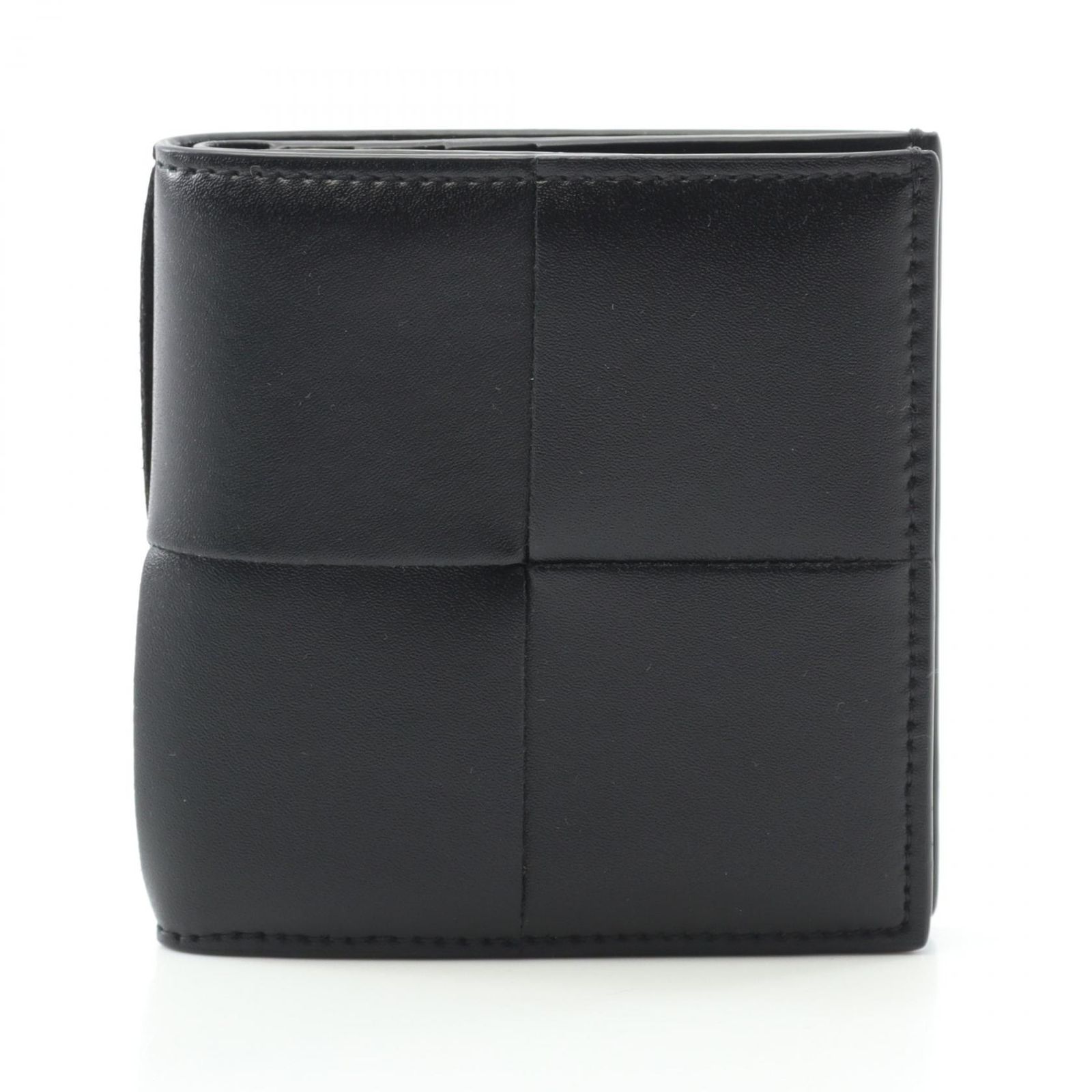 ボッテガヴェネタ BOTTEGA VENETA 札入れ カセット スリム マキシイントレチャート 679847VBWD28803 ブラック レザー 二つ折り財布 メンズ
