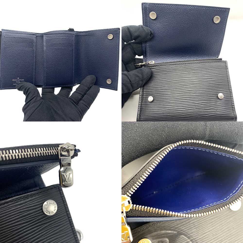 ルイヴィトンチェーン コンパクト ウォレット エピ ノワール LV