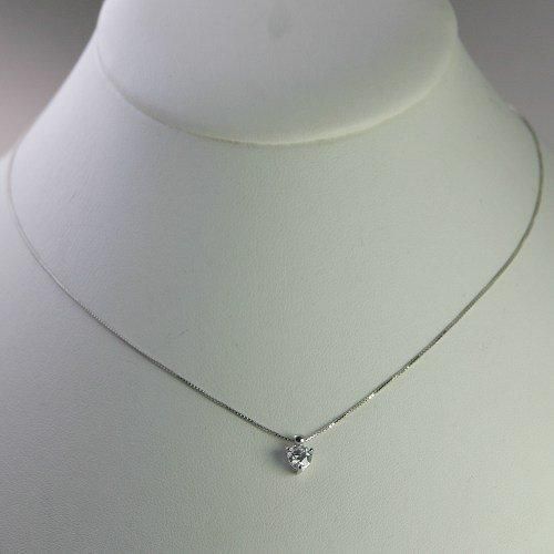 ダイヤモンド ネックレス プラチナ 一粒 0.25ct 鑑定書付 0.25ctup D 