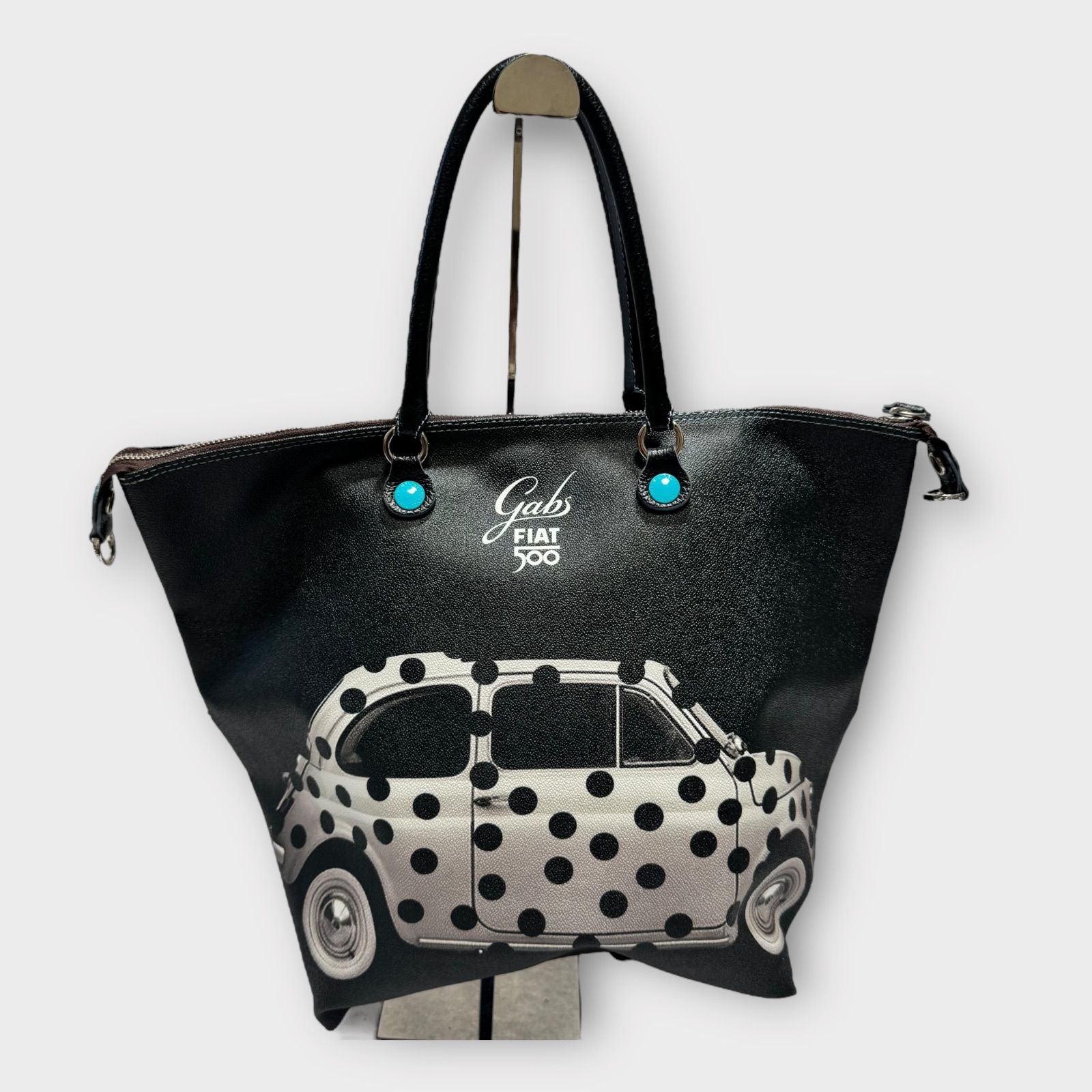 Gabsガブス限定FIATフィアット500コラボ 本革3wayバッグ