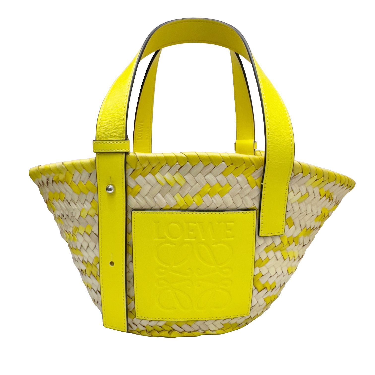 LOEWE ストロー かごバッグ　バスケットバッグ LOEWE - LOEWE ロエベ Shell Basket Small シェル バスケット