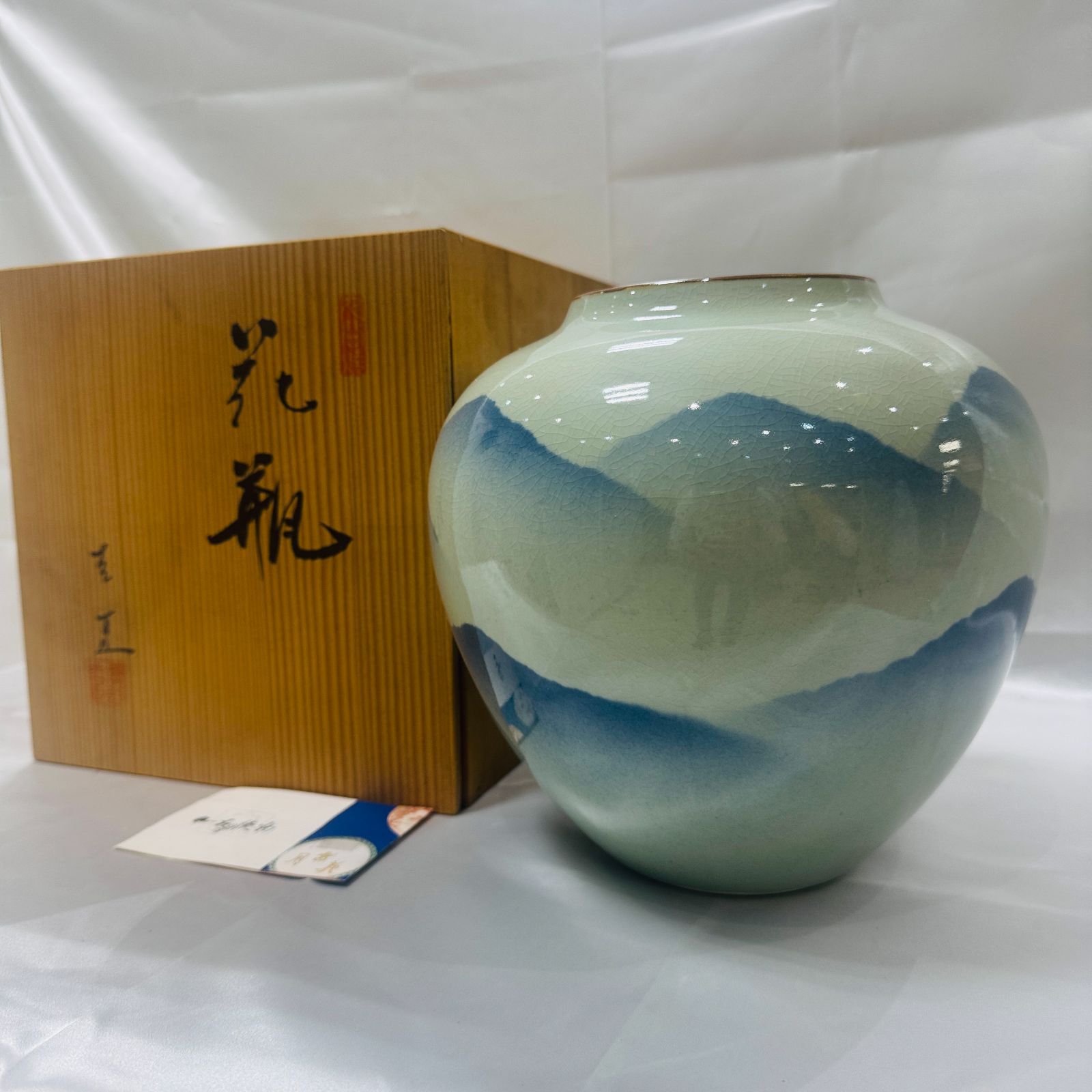 九谷焼 花瓶  壺　陶芸 九谷焼 吉田屋 角福 花瓶 壷 - メルカリ