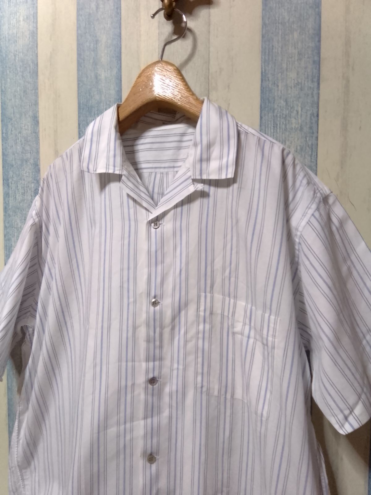 Y s for men ワイズフォーメン 大きいサイズ 開襟シャツ ストライプ XL位 ヨウジヤマモト MEDICALDB_JP