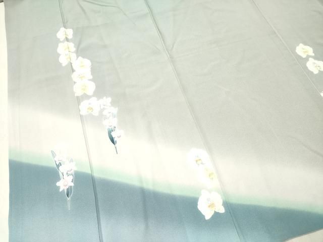 平和屋着物○十日町友禅作家 阿部佳雪 訪問着 洋蘭 暈し