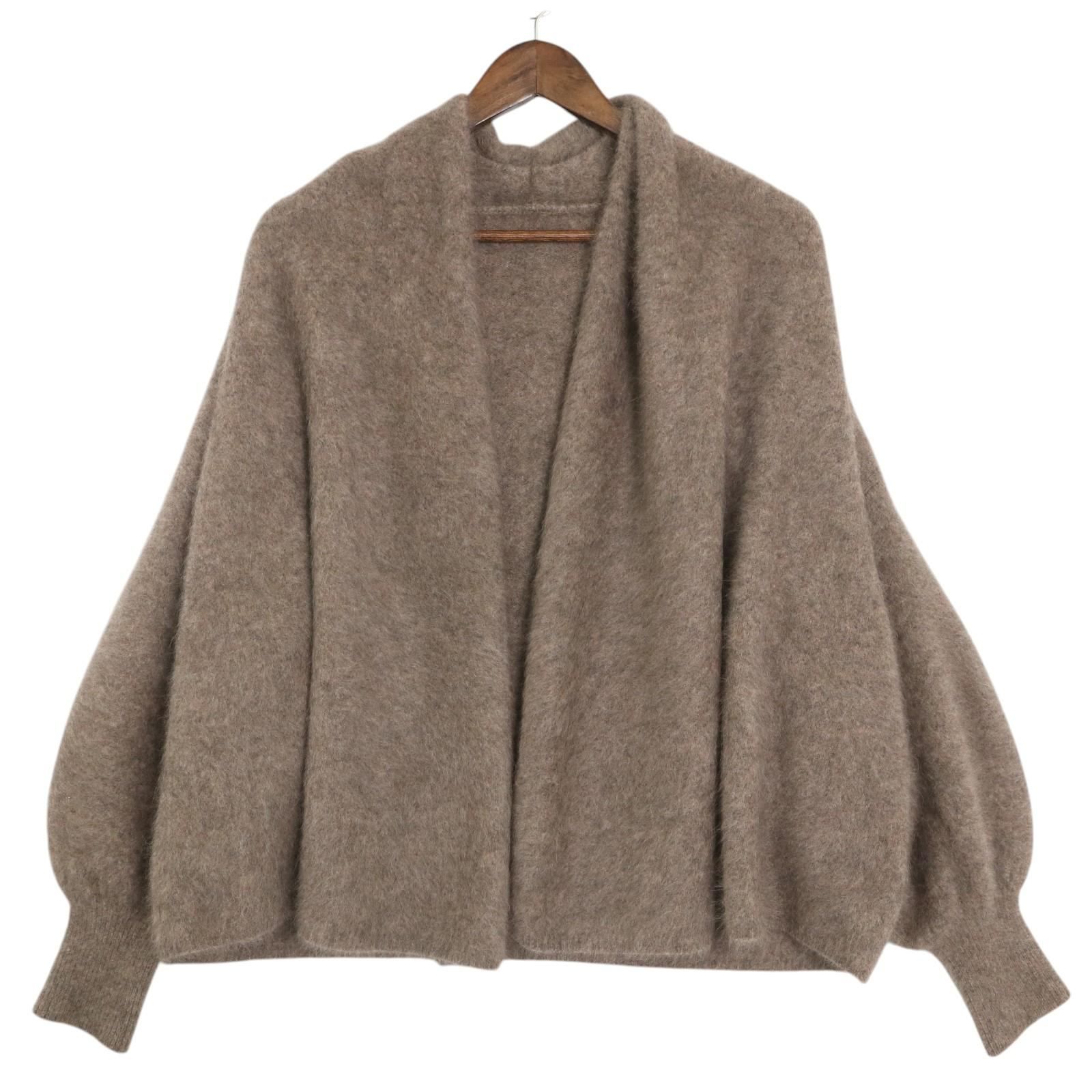 NOBLE ファーニットカーディガン 2024 noble ファーニットパフ