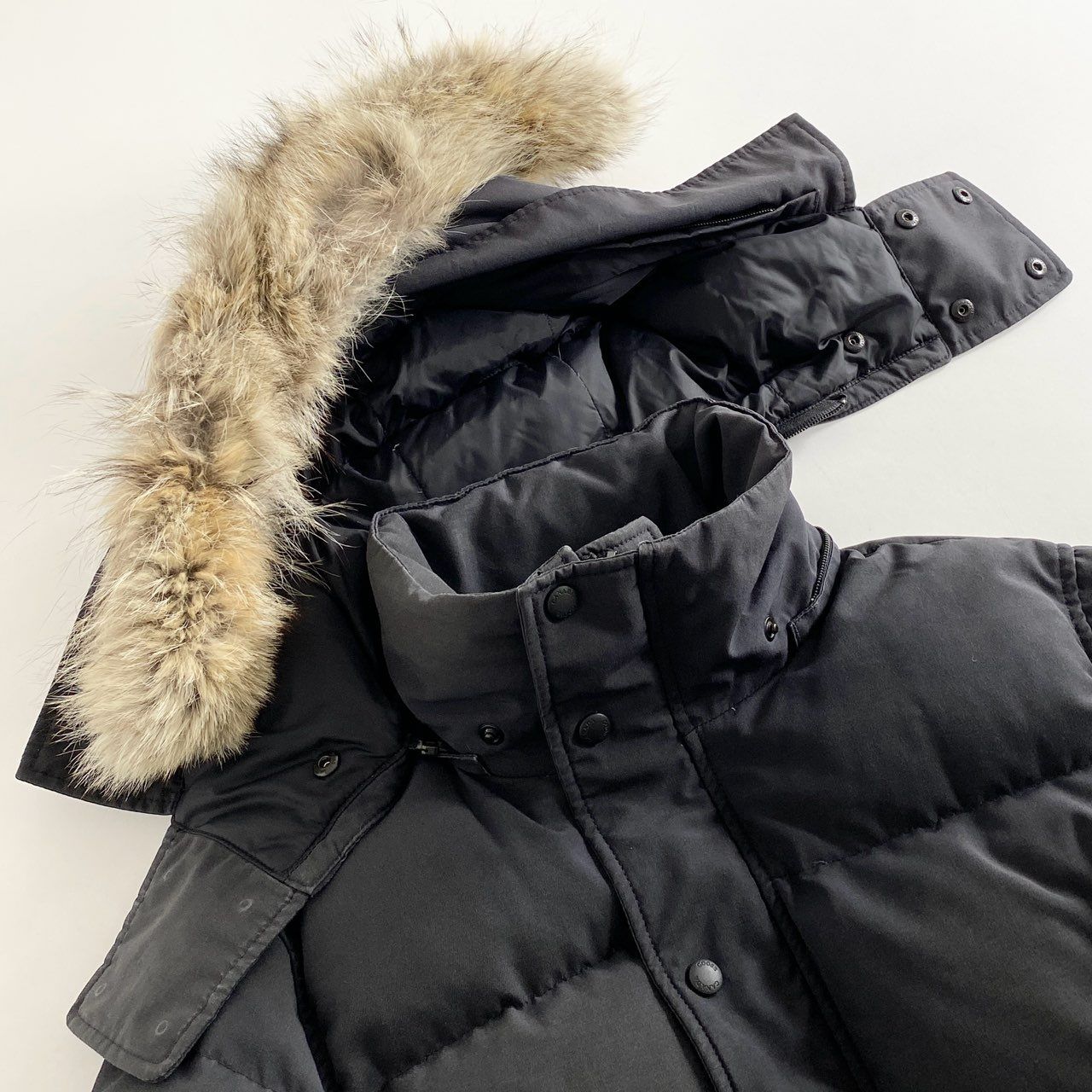 40i13 CANADA GOOSE カナダグース 3808M WYNDHAM PARKA ウィンダムパーカー ダウンジャケット コヨーテファーフード  サイズM ブラック メンズ - メルカリ