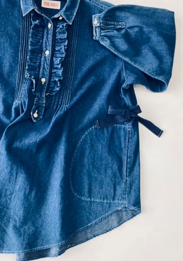 ヴィンテージ PINKHOUSE チュニック 長めゆったりデニム 妊婦服 新品 