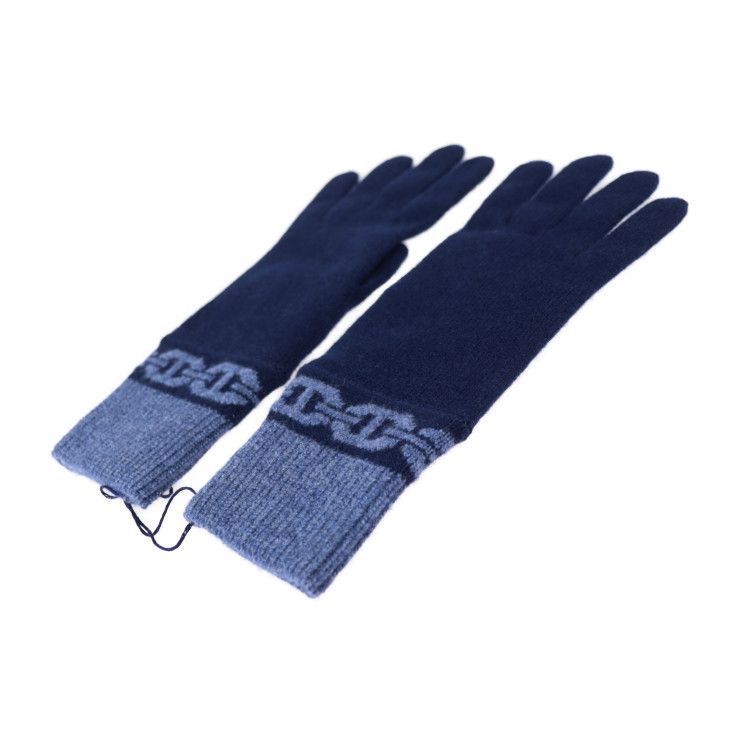 ディオール Dior 手袋 ロゴ ♯25サイズ レザーステッチ ブラック