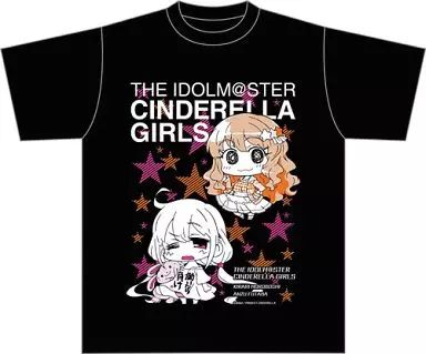  【中古】Tシャツ(キャラクター) 2.双葉杏＆諸星きらり ミニッチュ Tシャツ ブラック Lサイズ 「アイドルマスター シンデレラガールズ」 Tシャツ・アパレル