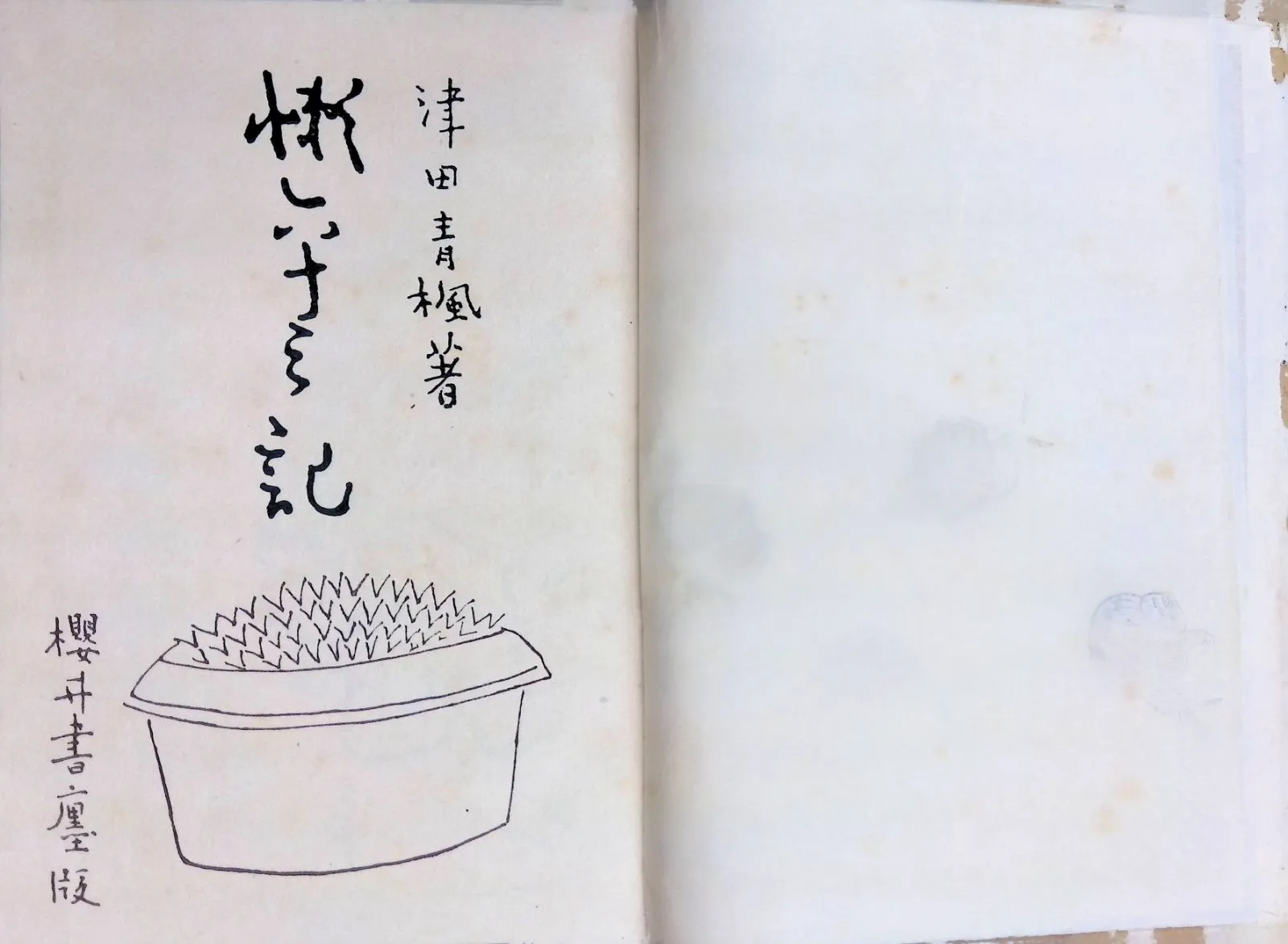 津田青楓色紙　梅花ウツギ(額装) 津田青楓色紙 梅花ウツギ(額装)