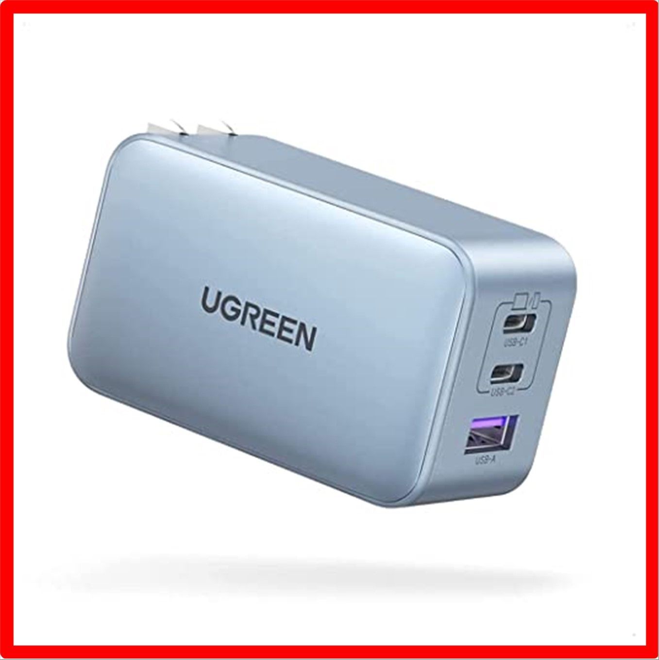 初売り大特価】ブルー UGREEN Nexode PD 充電器 65W タイプC 急速充電