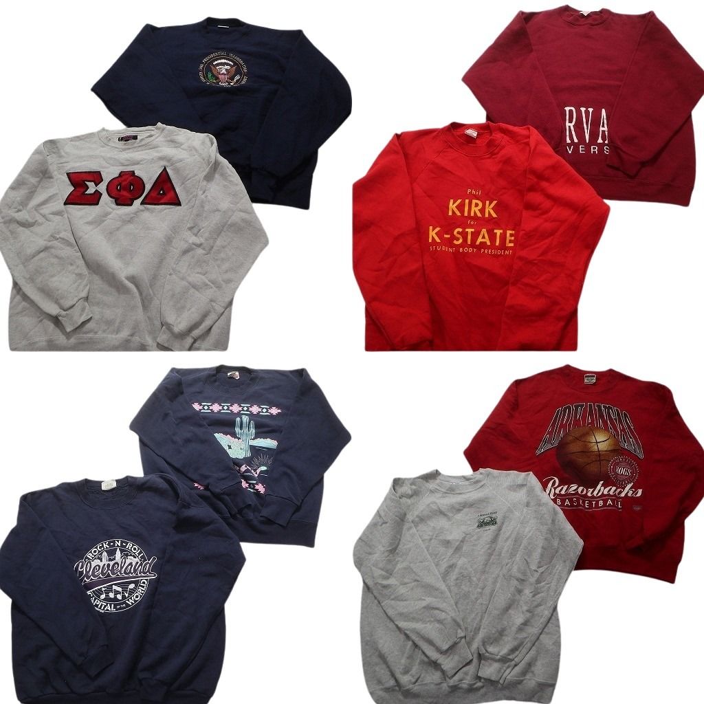 古着卸 まとめ売り USA製 スウェット 8枚セット (メンズ XL