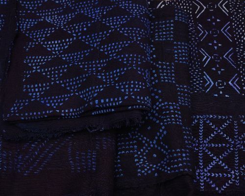 アフリカ マリ共和国 ドゴン族 藍染 大判布 LLサイズ No.76 藍染め布