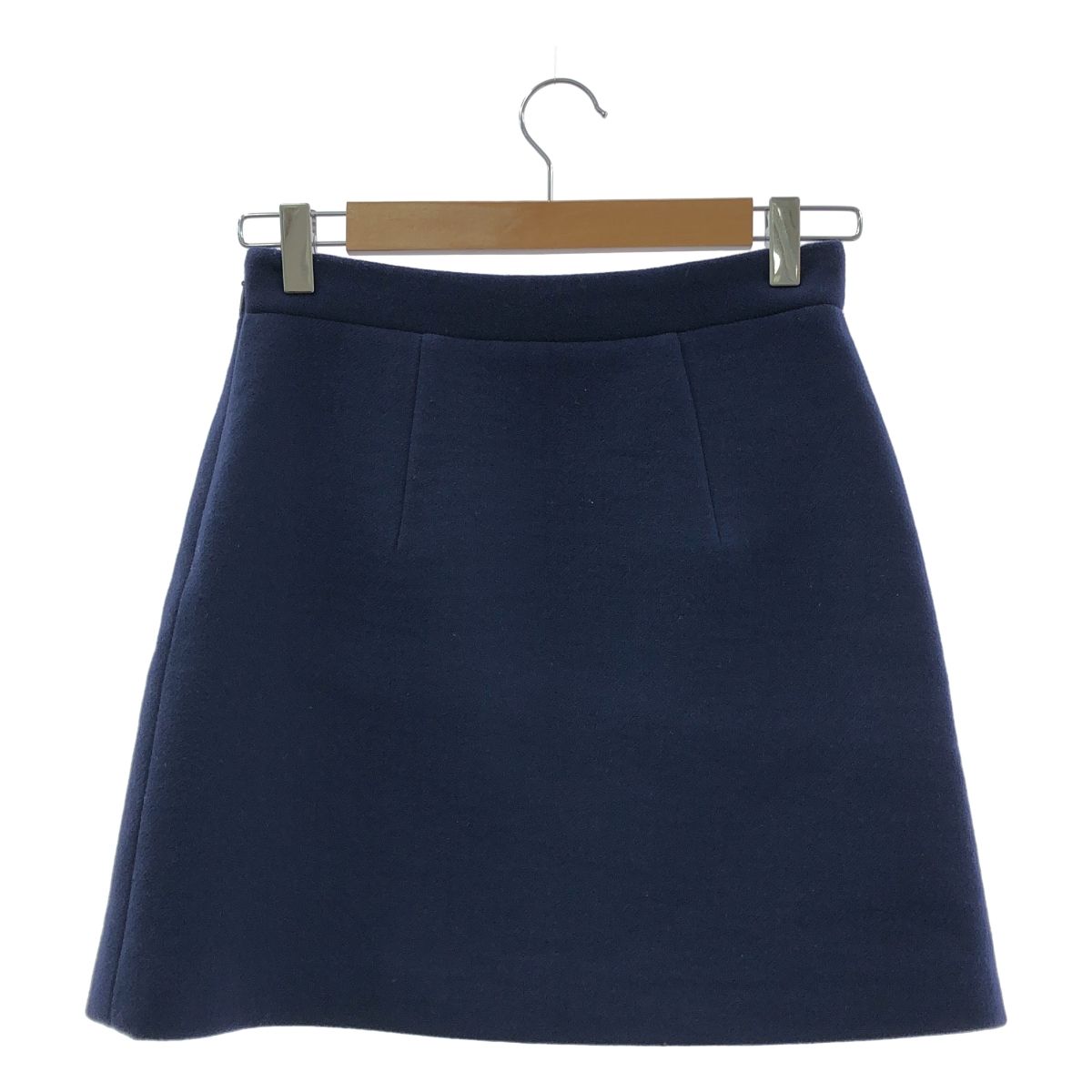 miu miu / ミュウミュウ | パールボタン ウール スカート | 38  