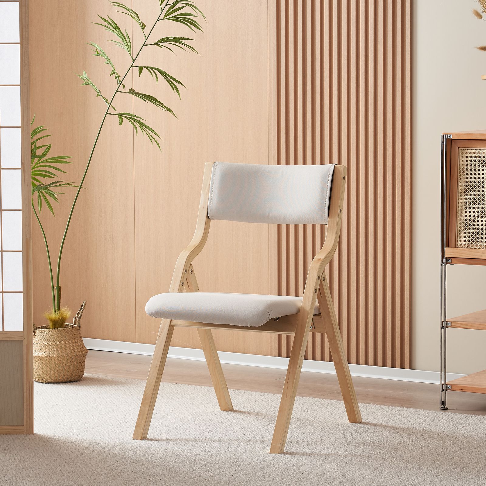 ベージュ ダイニングチェア 木製 椅子 完成品 介護チェア イス