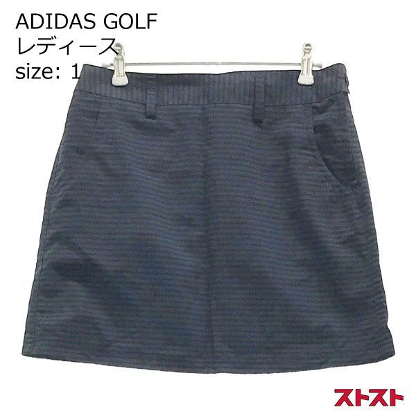 アディダス　ゴルフウェア　ミニスカート　ネイビー　Mサイズ ADIDAS GOLF アディダスゴルフ スカート ボーダー柄 ネイビー系