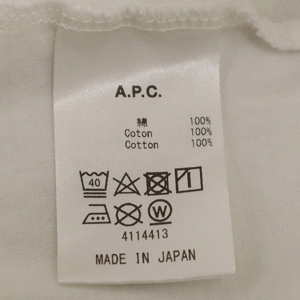 アーペーセー 日本製 ワンポイントロゴプリント 半袖 Tシャツ M ...